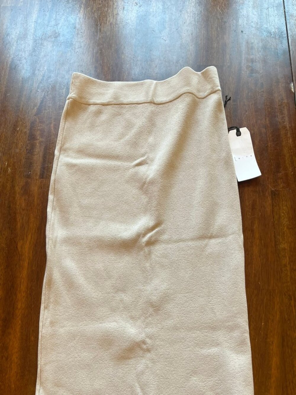 Leith Nordstrom NWT Knit Pencil Skirt Grey Pebble Sz L